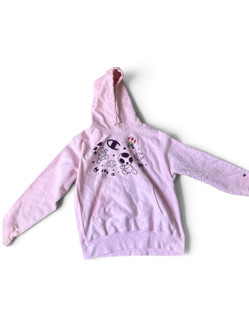 Champion men’s  Light Pink Mushroom Graphic Hoodie